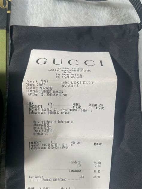 gucci receipt|Gucci sunglass repair without receipt.